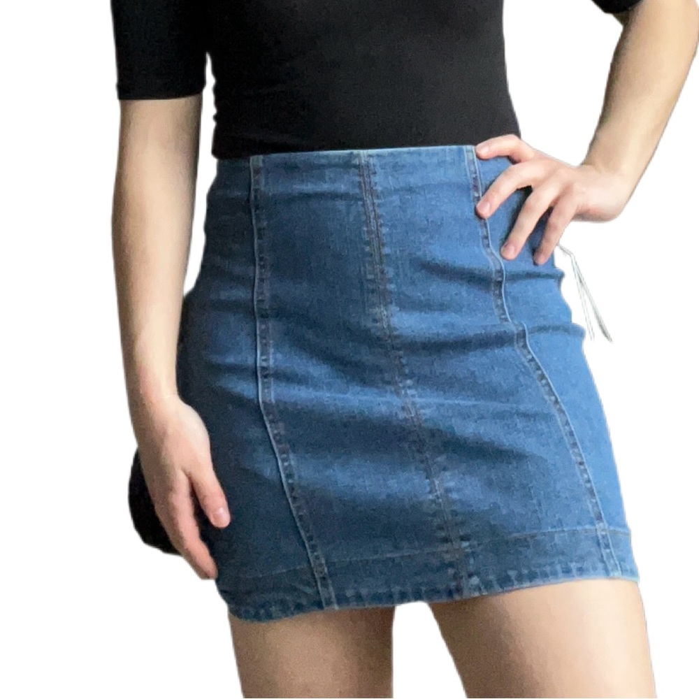 Tinsel Jean mini skirt